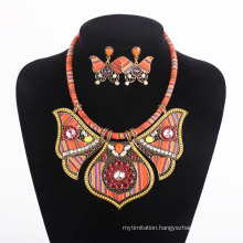 Retro Two-Piece Necklace and Earrings Set